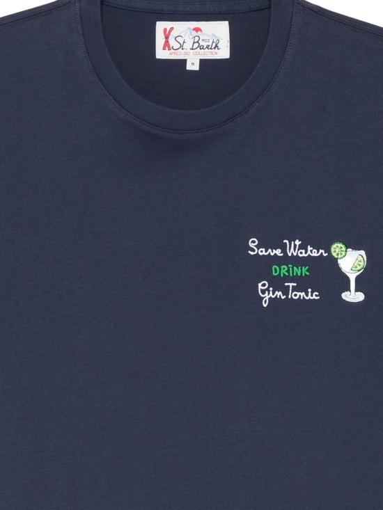 25FW 세인트바쓰 반팔 티셔츠 ARNOTT DRINK GIN SAVE 61 EMB - MC2 SAINT BARTH