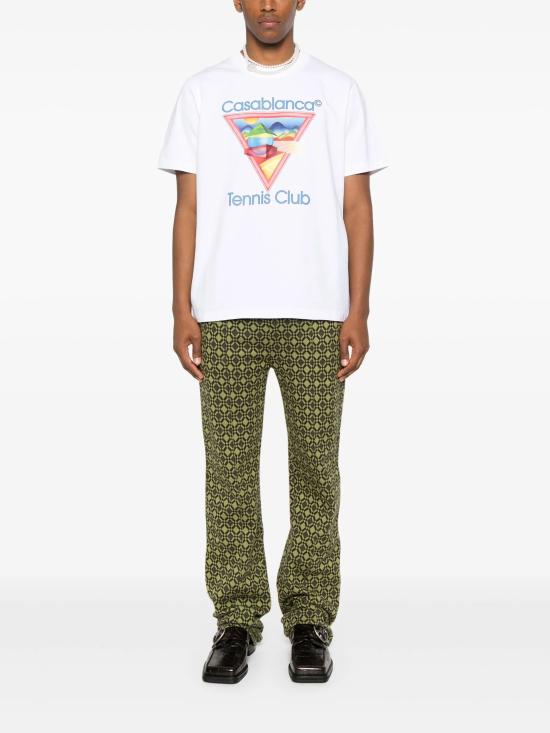 25FW 카사블랑카 반팔 티셔츠 MPF25JTS00101 01 WHITE - CASABLANCA