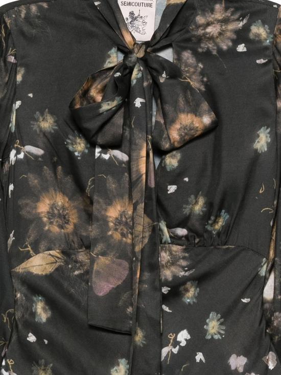 25FW 세미쿠튀르 롱 원피스 Y5WS07 FLW55 FIORE ANTRACITE - SEMI-COUTURE