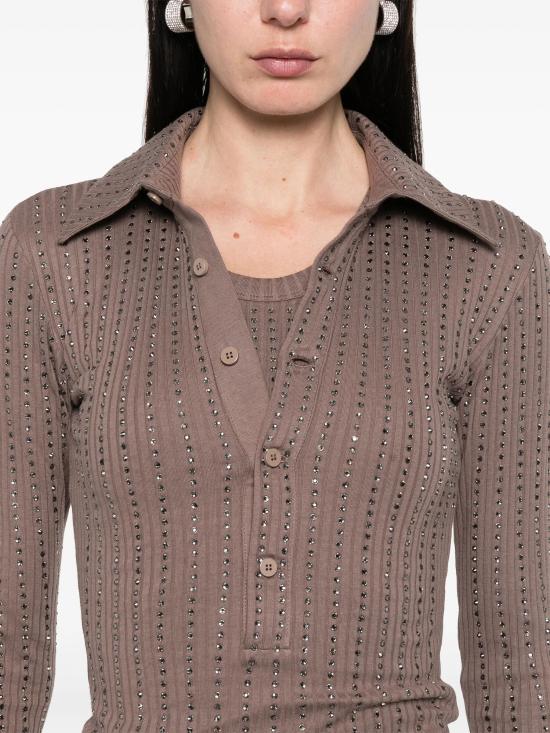 25SS 디 아티코 긴팔 티셔츠 250WCT00351JJJ051TR 875 FADED MUD - THE ATTICO