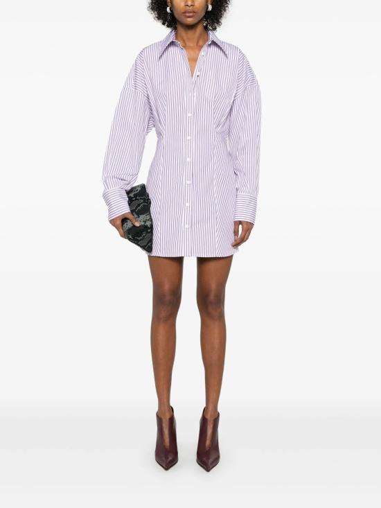 25SS 디 아티코 숏 원피스 250WCA00384CCC054AA 871 WHITE PURPLE - THE ATTICO