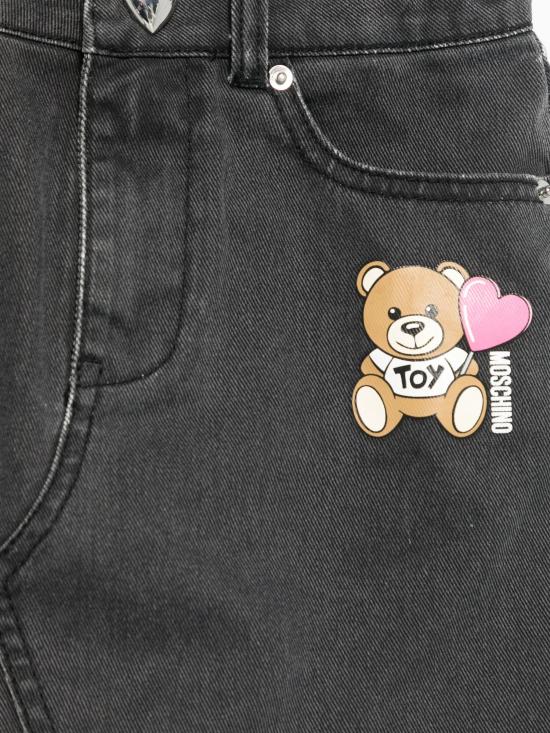 25SS [키즈] 모스키노 스커트 HAJ03MLOA14 60100 NERO BLACK - MOSCHINO