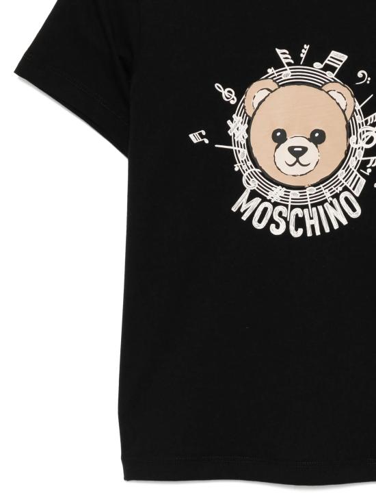25FW [키즈] 모스키노 티셔츠 HOM058LAA10 60100 NERO - MOSCHINO