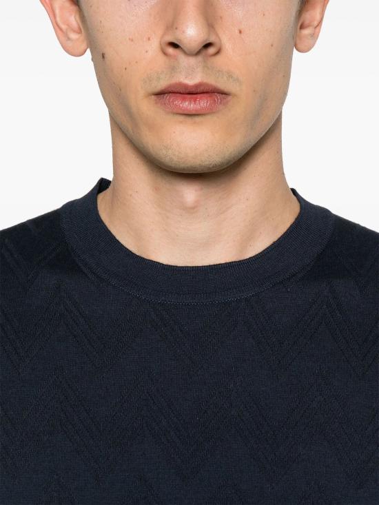 25SS 미소니 반팔 티셔츠 US25SL02BK043Z S72JF NAVY - MISSONI