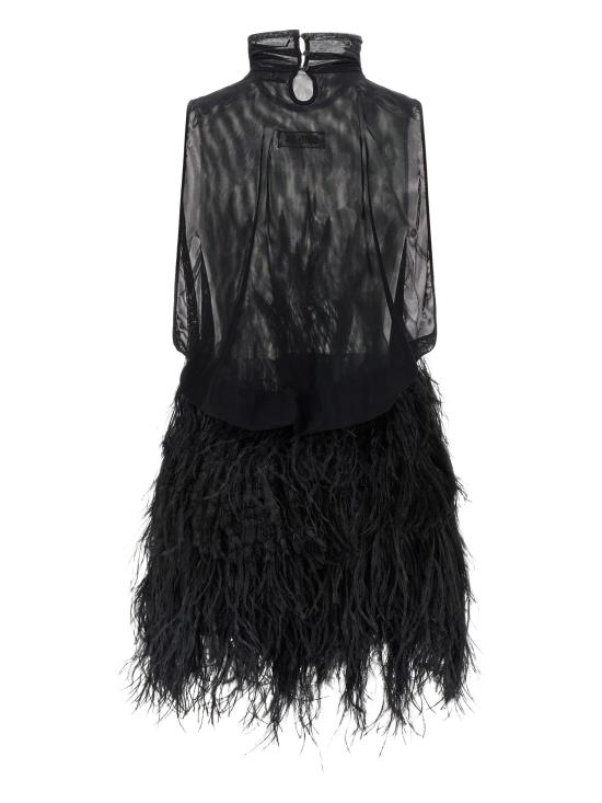 25FW 디 아티코 미디 원피스 251WCA00444PAA111RA 100 BLACK - THE ATTICO