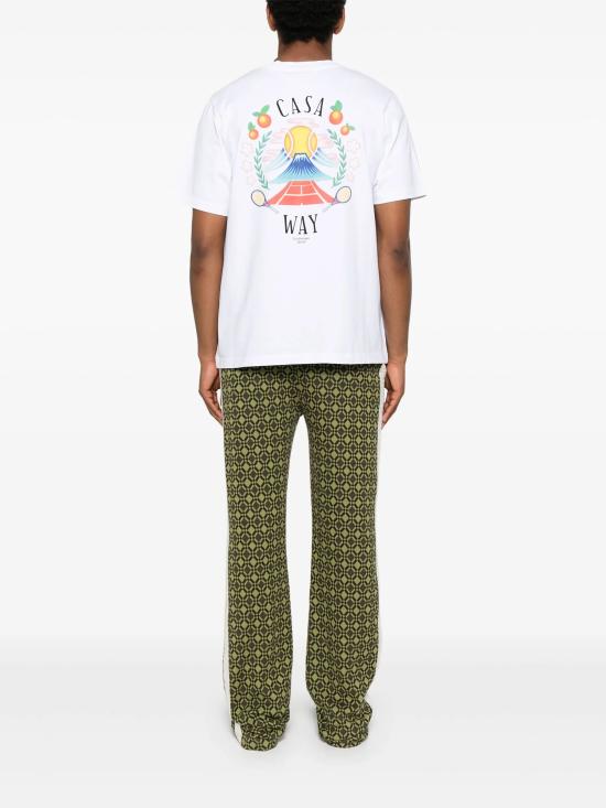 25FW 카사블랑카 반팔 티셔츠 MPF25JTS00108 08 WHITE - CASABLANCA