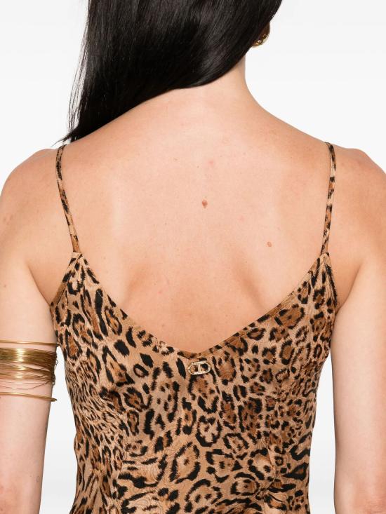 25FW 트윈셋 롱 원피스 252TP2477 12737 ANIMALIER COFFEE - TWINSET