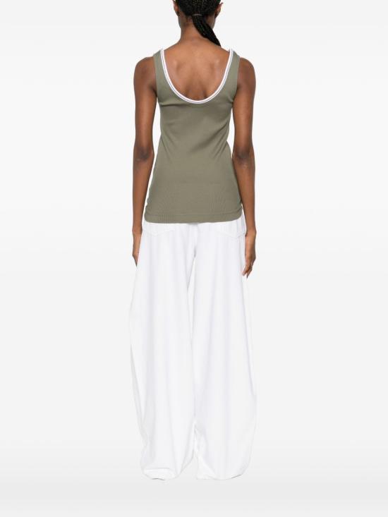 26SS 브루넬로 쿠치넬리 민소매 티셔츠 MG902DO310 CLY21 Green - BRUNELLO CUCINELLI