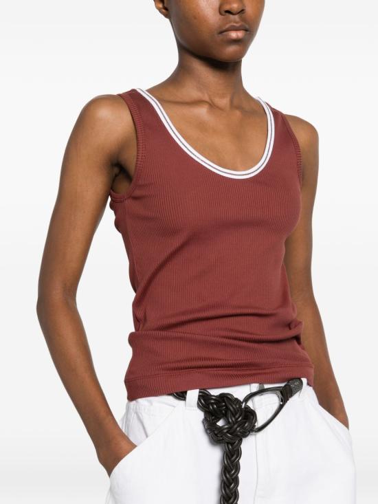 26SS 브루넬로 쿠치넬리 민소매 티셔츠 MG902DO310 CRZ34 Red - BRUNELLO CUCINELLI