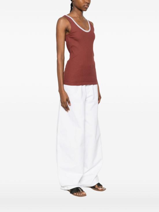 26SS 브루넬로 쿠치넬리 민소매 티셔츠 MG902DO310 CRZ34 Red - BRUNELLO CUCINELLI