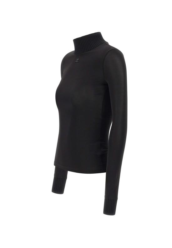 26SS 쿠레쥬 스웨터 PERJTO029JS0115 BLACK Black - COURREGES