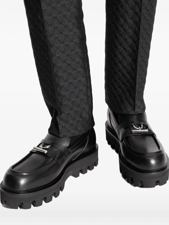 25FW 알렉산더 맥퀸 로퍼 831193WIAER 1064 BLACK SILVER - ALEXANDER MCQUEEN