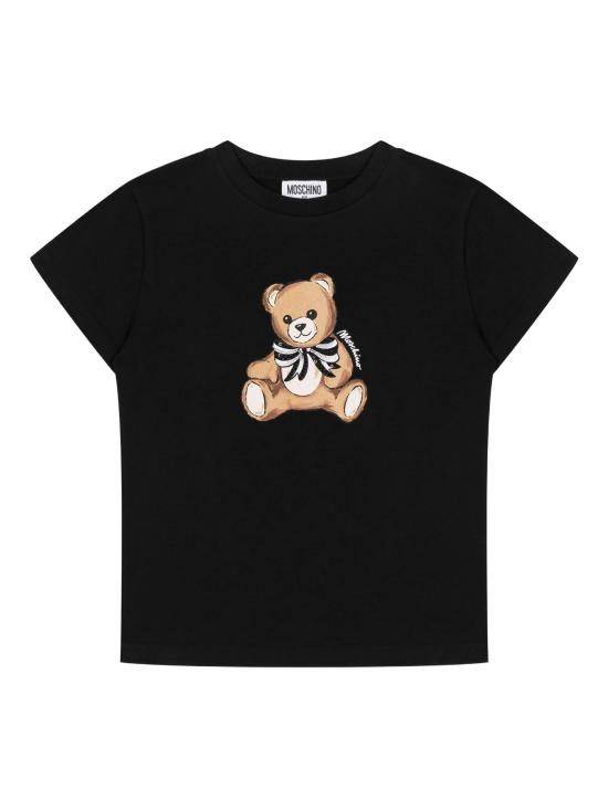 25FW [키즈] 모스키노 티셔츠 HCM06KLBA11 60100 NERO