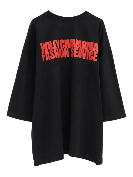 25FW 윌리 차바리아 반팔 티셔츠 WCJSY0143 001 BLACK - WILLY CHAVARRIA