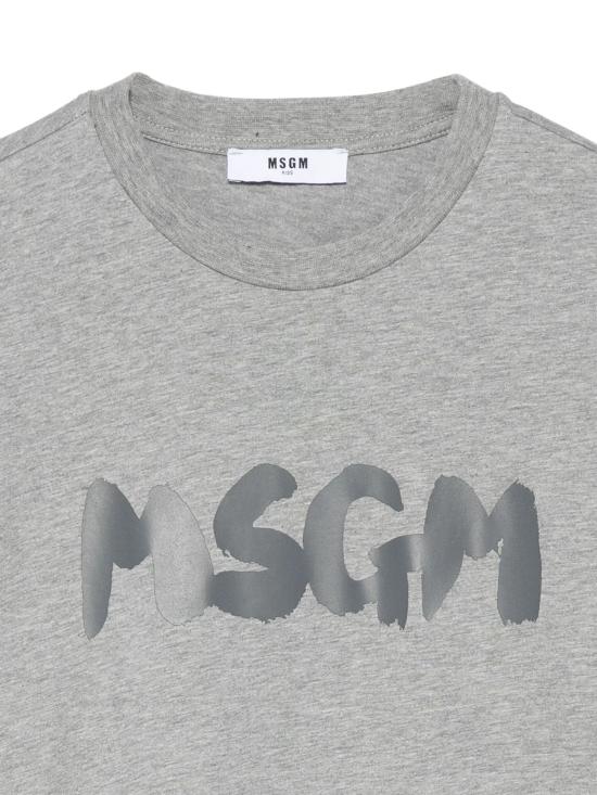 25FW [키즈] 엠에스지엠 티셔츠 F5MSJUTH011 104 GRIGIO MELANGE SCURO - MSGM