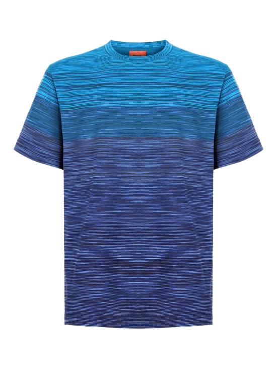 25FW 미소니 반팔 티셔츠 US25WL03BJ00E5 S72LR BLUE TONES