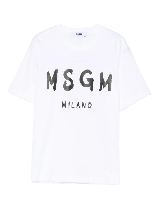 25FW [키즈] 엠에스지엠 티셔츠 F5MSJUTH007 001 BIANCO