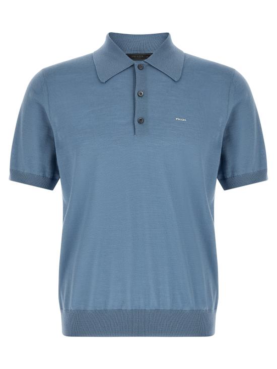 26SS 프라다 폴로 티셔츠 UMF148SOOO18DYF0154 Light Blue