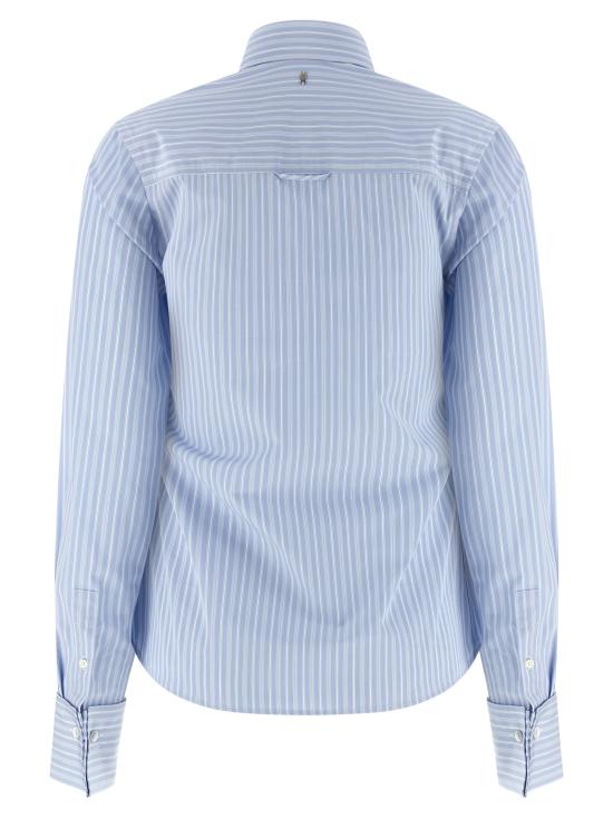 26SS 아미 코튼 롱 슬리브 러플 어드저스티드 셔츠 캐시미어 FSH821CO02194844 Light Blue - AMI