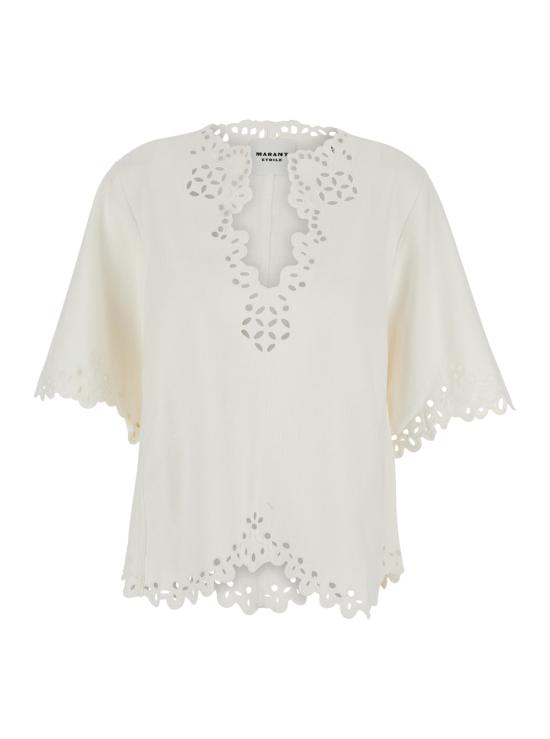 26SS 이자벨마랑에뚜왈 블라우스 HT0586FBD1J04E20WH White