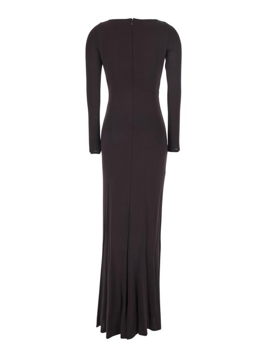 26SS 엘리자베타프랜치 롱 원피스 ABR1461E2EV9 Brown - ELISABETTA FRANCHI