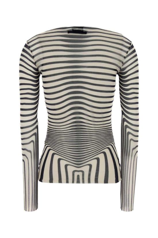 26SS 장 폴 고티에 긴팔 티셔츠 26 01 W TO446 M019P 0359 Ecru navy - JEAN PAUL GAULTIER