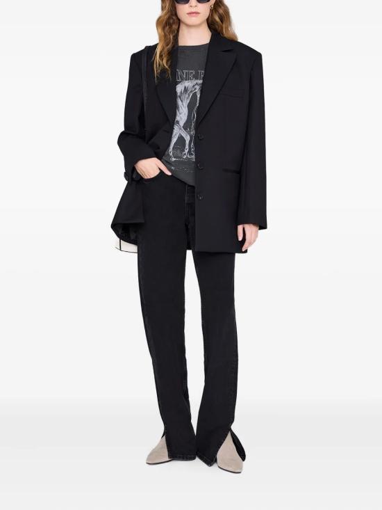 26SS 애니빙 반팔 티셔츠 A 08 11713 WBL1 Washed black - ANINE BING