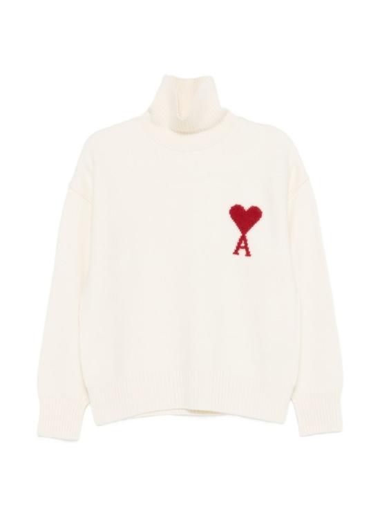 26SS 아미 ADC 터틀넥 스웨터 UKS839018W 154 White