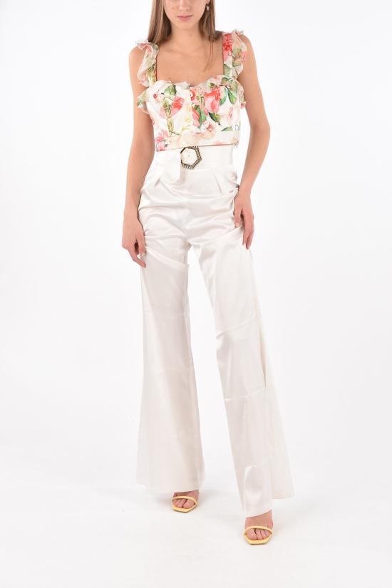  필립 플레인 플레어 팬츠 F18C WRJ0005 PTE061N 01 White - PHILIPP PLEIN