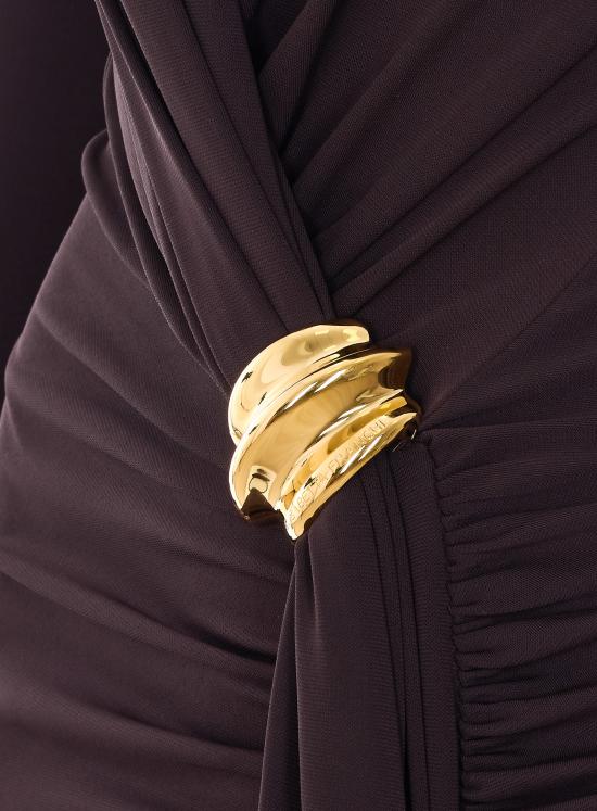 26SS 엘리자베타프랜치 미디 원피스 ABR1461E2 EV9 Brown - ELISABETTA FRANCHI