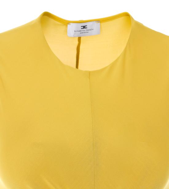 26SS 엘리자베타프랜치 긴팔 티셔츠 TO03761E2 EV4 Yellow - ELISABETTA FRANCHI