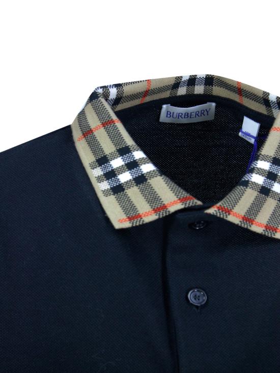 26SS [키즈] 버버리 폴로 셔츠 8105570 1005 Black - BURBERRY