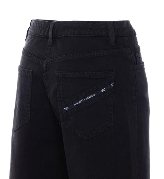 26SS 엘리자베타프랜치 스트레이트 팬츠 PJ23N61E2 110 Black - ELISABETTA FRANCHI