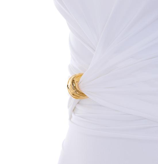 26SS 엘리자베타프랜치 긴팔 티셔츠 TO03761E2 360 White - ELISABETTA FRANCHI