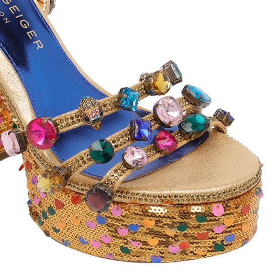 26SS 커트가이거 힐/펌프스 5383266779 GOLD COMB Mutlicolor - KURT GEIGER