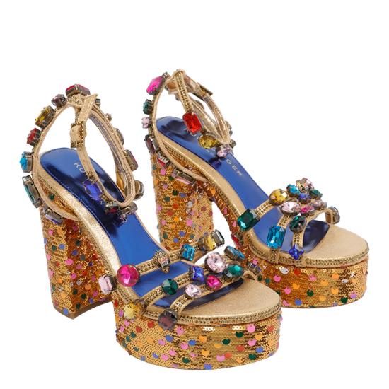 26SS 커트가이거 힐/펌프스 5383266779 GOLD COMB Mutlicolor - KURT GEIGER