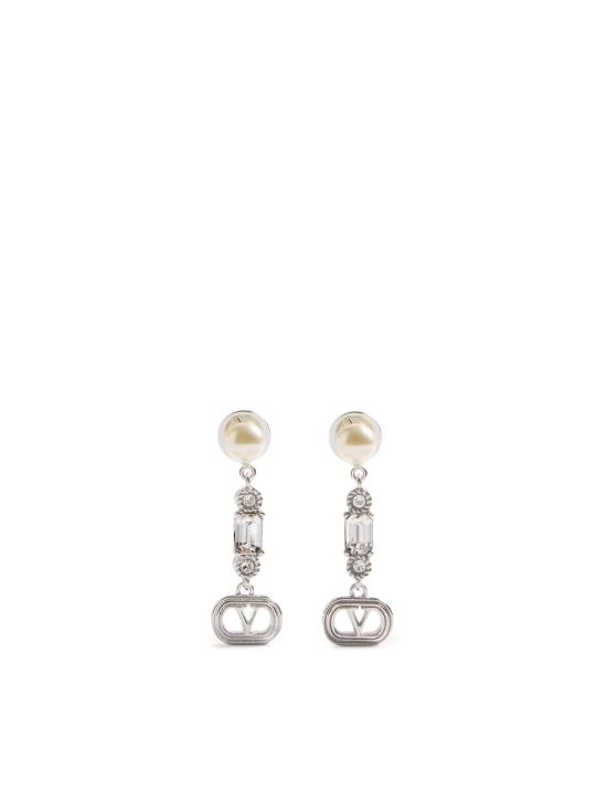 25FW 발렌티노 가라바니 이어링 7W2J0AI8 WKDDFF RHODIUM CREAM CRYSTAL