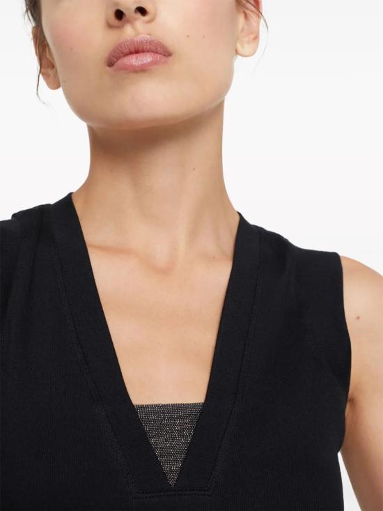 26SS 브루넬로 쿠치넬리 민소매 티셔츠 M0TC8EL672 C101 NERO - BRUNELLO CUCINELLI