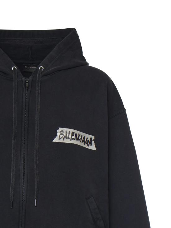 26SS 발렌시아가 긴팔 티셔츠 850338 TTVL71041 FADED BLACK - BALENCIAGA