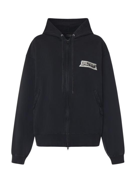 26SS 발렌시아가 긴팔 티셔츠 850338 TTVL71041 FADED BLACK