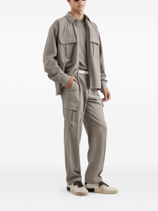 26SS 돌체앤가바나 긴팔 셔츠 G5OJ2THU2BP S8230 Melange bianchi beige - DOLCE & GABBANA