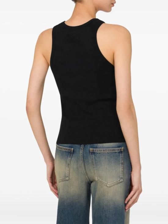 25FW 모스키노 민소매 티셔츠 J08018237 Black - MOSCHINO