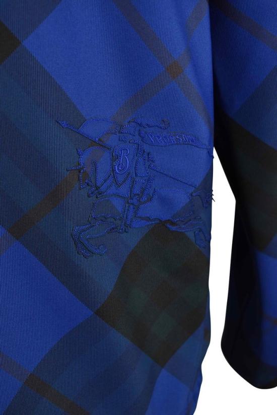  버버리 자켓 승마 자수가 놓인 체크무늬 후드 재킷 - BURBERRY