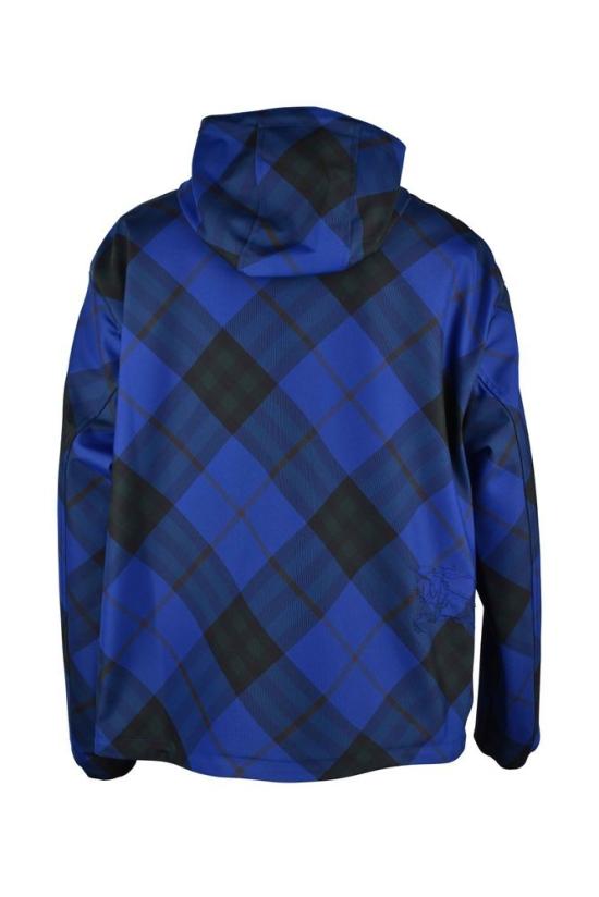  버버리 자켓 승마 자수가 놓인 체크무늬 후드 재킷 - BURBERRY