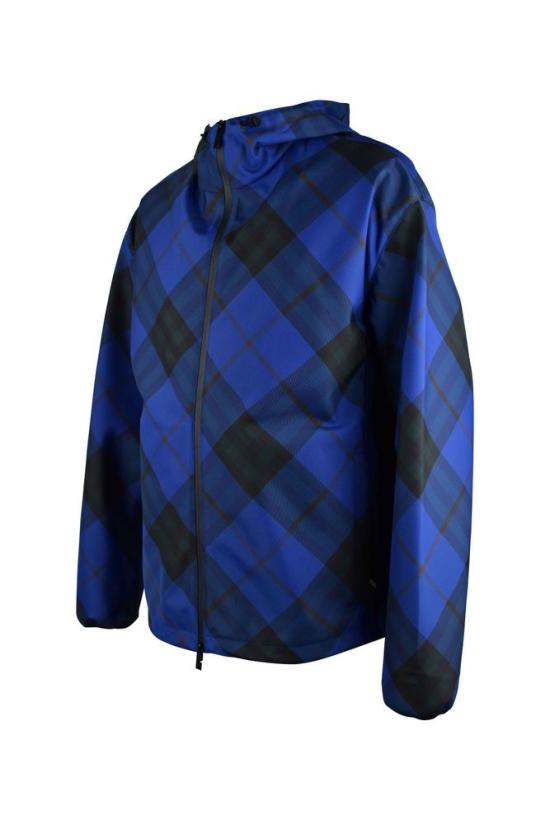  버버리 자켓 승마 자수가 놓인 체크무늬 후드 재킷 - BURBERRY