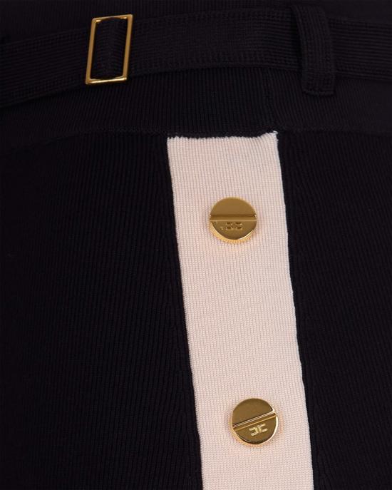 26SS 엘리자베타프랜치 미디 스커트 287168 Black - ELISABETTA FRANCHI