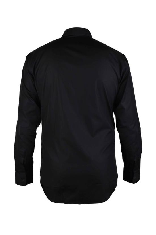  디올 긴팔 셔츠 자수 문구가 새겨진 검정색 면 - DIOR