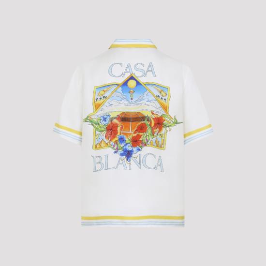26SS 카사블랑카 반팔 셔츠 MSS26SH00304 White - CASABLANCA