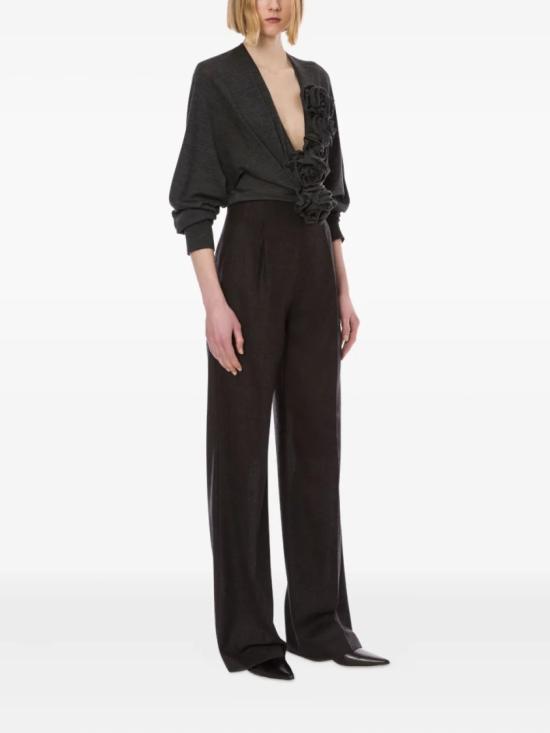 25FW 알베르타 페레티 스트레이트 팬츠 A03086637 Black - ALBERTA FERRETTI