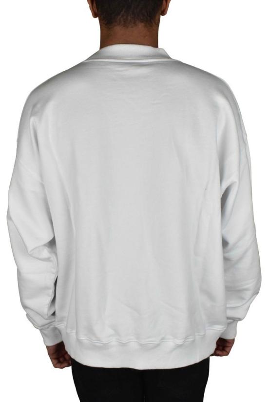  오프화이트 긴팔 티셔츠 아이코닉한 로고 디자인이 돋보이는 슬림핏 화이트 스웨트셔츠 - OFF WHITE